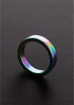 Shots Rainbow Ravni Prsten od Nerđajućeg Čelika 8 x 45 mm Šarena Završna Obrada