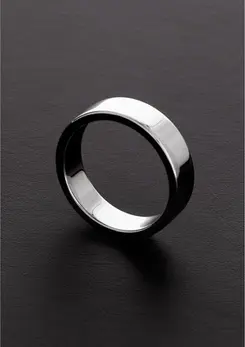Ouch! Flat Steel Ring 50mm - High-Polish Anatomical Stainless Model