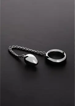 Steel Power Tools Donut Intimate Ring with Anal Egg 50 mm Silver