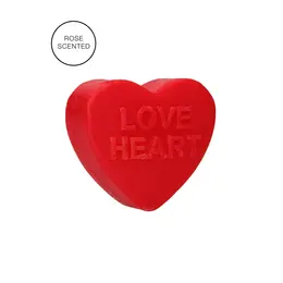 Lovehoney Heart Soap Rose Scented - Heart-Shaped Bath Bar 80g