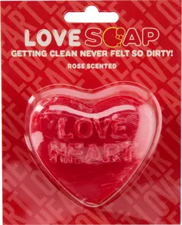 Lovehoney Heart Soap Rose Scented - Heart-Shaped Bath Bar 80g
