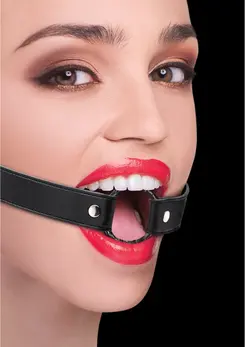 Master Series Omotani O-ring gag sa podesivom PU trakom 3.2 cm, crni
