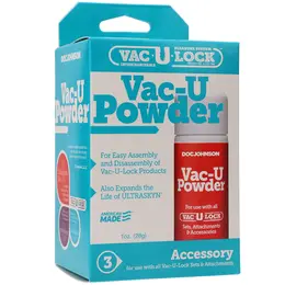 Doc Johnson Vac-U-Lock puder - Beli talk za održavanje dodataka 28g