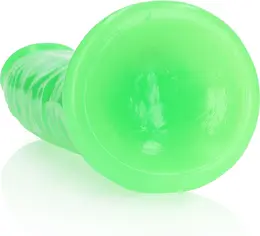 RealRock Glow Slim Intimna mašina sa usisnom čašom 22.5cm Zelena