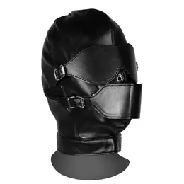 Ouch! Blindfolded Mask & Breathable Ball Gag Set - Black, Adjustable Fit