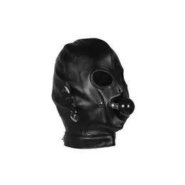Ouch! Blindfolded Mask & Breathable Ball Gag Set - Black, Adjustable Fit