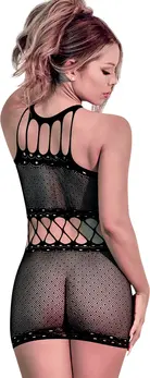 Magic Silk Seamless Kavez haljina Jedna veličina Crna – rastegljiva mini haljina