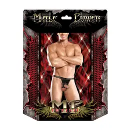 Male Power Power Sock L/XL Crna – kružni izrez i otvorena leđa