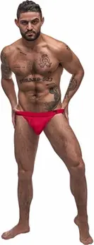 Male Power Pure Comfort Modal Bong Thong S/M Red Comfort Fit