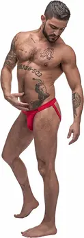 Male Power Pure Comfort Modal Sport Jock L/XL Red - Supportive Athletic Design