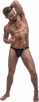 Male Power Pure Comfort Modal Sport Jock L/XL Black Support Fit