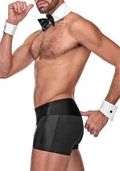 Male Power Butler Costume S/M - Tuxedo-Style Set with Accessories