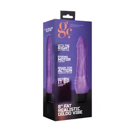 GC 8 Intimate Vibe Vibrator 20cm TPE Ribbed Base Multispeed Black