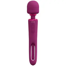 KIKU dvostrani wand roze - Dual Motor intimni masažer, 10 režima