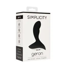 Geron 10-Brzinski Intimni Masažer Crni Silikon USB Punjiv