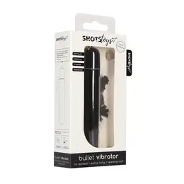 Shots VibraX Extra Long Bullet Vibrator 10-Mode Waterproof Silver