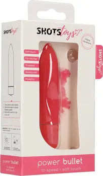 Shots Mini Power Bullet Intimate Massager 10 Modes Waterproof Pink