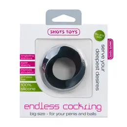 TOYZ4LOVERS Endless Ring Large Flexible Silicone Black