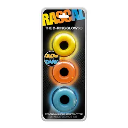 Rascal Toys D-Ring Set Glow in the Dark TPE Intimate Rings 3-Pack