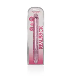 RealRock Crystal Clear Dvostrani Model 45cm - Dizajn Bez Ftalata