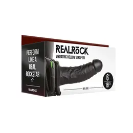 RealRock Vibrantni Šuplji Strap-On 15.5 cm Podesivi Intimni Sistem