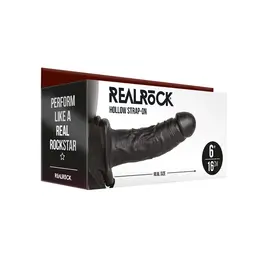 RealRock Šuplji Strap-On Podesivi Sistem 15.5 cm - Prirodna Bež