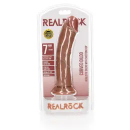 RealRock Curved 18 cm Silicone Model with Suction Cup, Natural Look