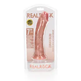 RealRock Zakrivljeni intimni model 18 cm sa usisnom čašicom, Bež