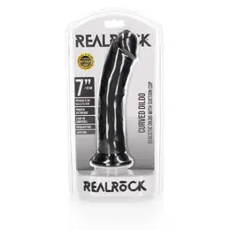 RealRock Zakrivljeni intimni model sa usisnom bazom 18 cm Bež