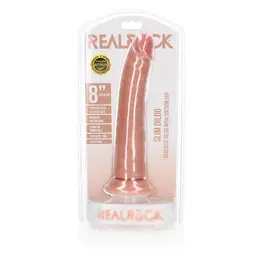 RealRock Slim Silicone Model sa Usisnom Čašom 20.5 cm Bež
