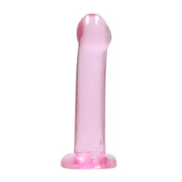 REALROCK Crystal Clear Intimna Mašina 17 cm sa Usisnom Čašom Transparentna