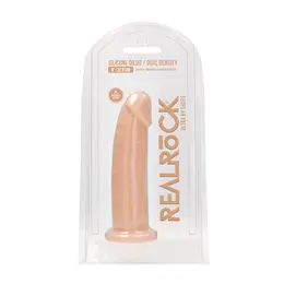 RealRock Ultra Silicone Model 9 - Dvostruke Gustine, 23 cm, Usisna Čaša, Boja Mesa