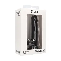 RealRock Model 8 Rubber Anatomical System with Scrotum 20cm Beige
