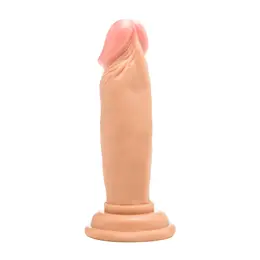 RealRock Intimni Model 15 cm - Anatomski Gumeni Oblik sa Usisnom Bazom, Bež