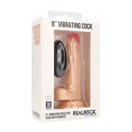 RealRock Vibrating Anatomical Model 20 cm Black - Suction Base