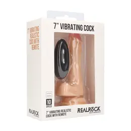 RealRock Vibrating Intimna Mašina 18 cm sa Skrotumom, Prirodni Ten