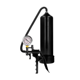 Shots Toys Elite Intimate Vacuum Pump Black with PSI Gauge 23cm