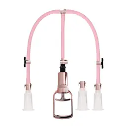 EasyToys Klitoralni i Bradavični Usisni Sistem Medium - 3-delnii Pump Set