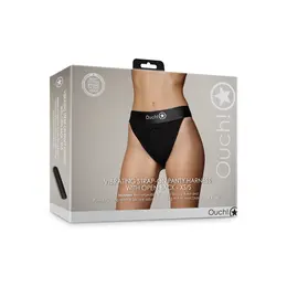 EasyToys Vibrirajući panty harness sa otvorenim leđima XS/S Crna