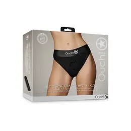 Lovetoy Vibrantni Strap-On Hipster Gaćice XS/S Crna sa Punjenim Bulletom