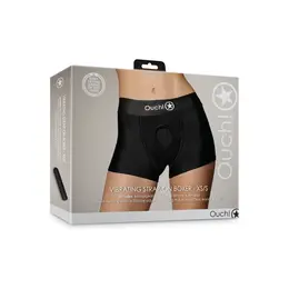 Sinner Gear Vibrating Strap-On Boxer XS/S Black - 10-Speed Rechargeable System