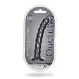 Ouch! Silikonski Model sa Perlicama sa Usisnom Čašicom 16.5cm Metalik Završna Obrada
