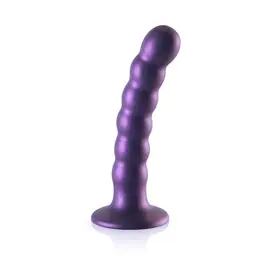 Ouch! Perlasti silikonski G-Spot model 13cm metalik sa usisnom podlogom