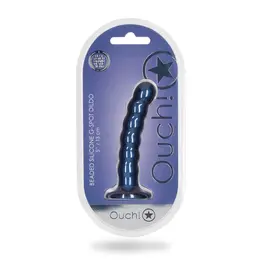 Ouch! Perlasti silikonski model 13 cm - metalik završna obrada, usisna podloga