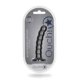Ouch! Perlasti silikonski G-Spot intimni uređaj 13 cm metalik završna obrada