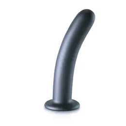 Ouch! Glatki silikonski 17 cm intimni model sa usisnom čašicom, metalik plava