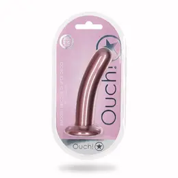 Ouch! Glatki silikonski intimni oblik 14.5 cm metalik ljubičasti model