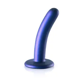 Ouch! Glatki silikonski intimni model 12 cm metalik usisna podloga