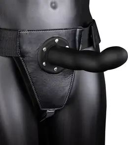 Ouch! Zakrivljeni podesivi šuplji sistem 20 cm - crni intimni dodatak