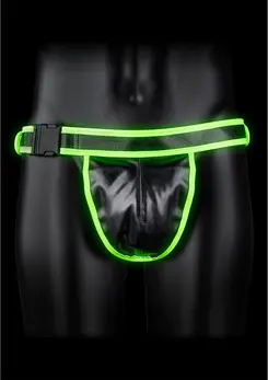 OUCH! Jockstrap sa kopčom L/XL - Podesivi harness koji svetli u mraku